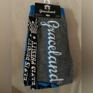 New Elvis Presley Graceland Casual Gray and Blue Socks-size 6-12
